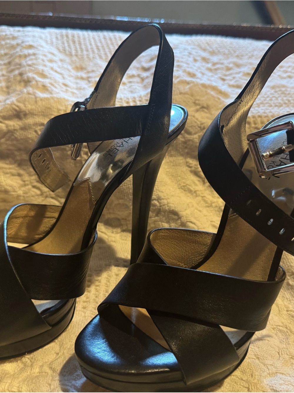 Black High Heel Platform Sandals - Women's Dress Heels